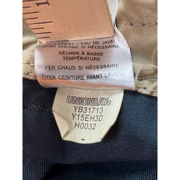 Unionbay Mens 44X32 True Navy Cotton Survivor Cargo Pants Baggy Belt Included - Picture 13 of 15